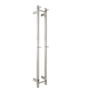 AGUZZO Ezy Fit Vertical Bottom Wired Heated Double Towel Rail - Polished SS