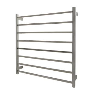 AGUZZO Ezy Fit Dual Wired Square Tube Heated Towel Rail 90 x 92cm - Polished SS