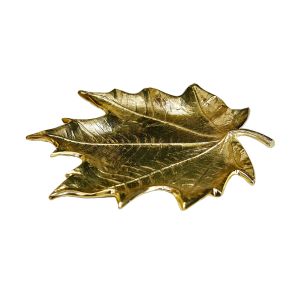 SSH COLLECTION Autumn Small 31cm Long Decorative Leaf - Brass