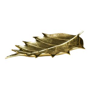 SSH COLLECTION Oak Large 51cm Long Decorative Leaf - Brass
