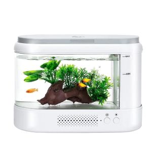 HYGGER Small 6.8 Litre Betta Fish Tank with LED Light