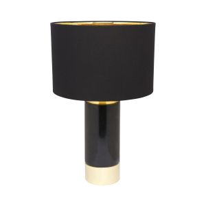 CAFE LIGHTING Paola Marble Table Lamp - Black with Black Shade