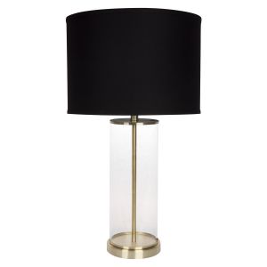 CAFE LIGHTING Left Bank Table Lamp - Brass with Black Shade