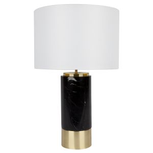 CAFE LIGHTING Paola Marble Table Lamp - Black with White Shade