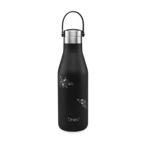 OHELO 500ml Drink Bottle with Etched Bees - Black