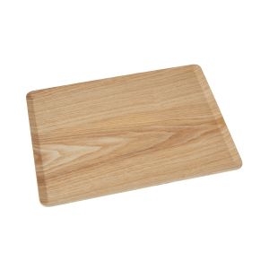 LEAF & BEAN Large Non-Slip Wooden Tray - Natural