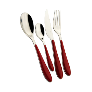 BUGATTI Gioia 24 Piece Cutlery Set - Red