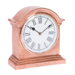 SSH COLLECTION Hutt Large Table Clock with Round White Face - Copper