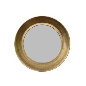 SSH COLLECTION Zandra 61cm Wide Round Wall Mirror - Antique Brass