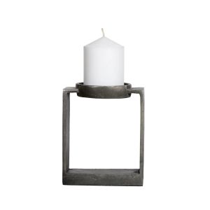 SSH COLLECTION Miles 16.5cm Single Candle Stand - Antique Grey
