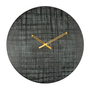 SSH COLLECTION Criss Cross 61cm Wide Round Wall Clock - Black