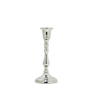 SSH COLLECTION Gustav Small 17cm Tall Single Candle Holder - Nickel