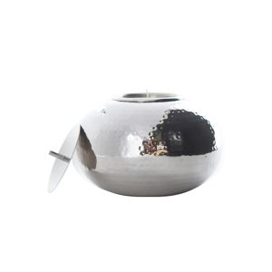 SSH COLLECTION Marakesh Large 25cm Wide Single Tea Light Candle Holder - Nickel