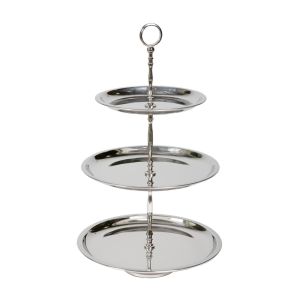 SSH COLLECTION Kate 52cm Tall 3 Tier Cake Stand - Polished Steel