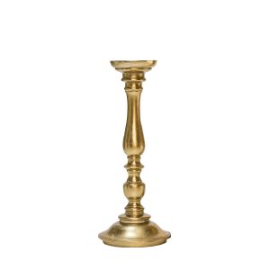 SSH COLLECTION Alexa 36cm Tall Single Candle Stand - Brass