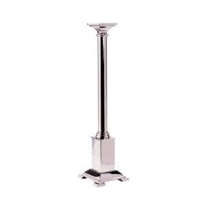 SSH COLLECTION Dynasty 74cm Tall Square Based Candle Stand with Nickel Finish