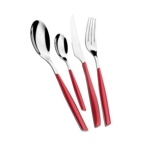 BUGATTI Glamour 24 Piece Cutlery Set - Red