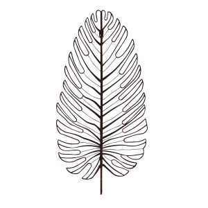 SSH COLLECTION Monsteiro Leaf Wire Wall Art