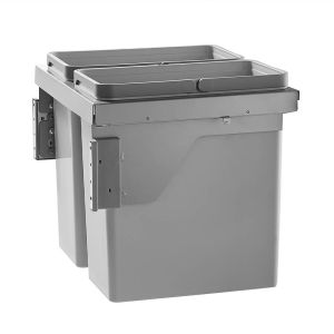 HIGOLD Optum 56L Twin Slide Out Bottom Mounted Concealed Bin (for 60cm cupboard)
