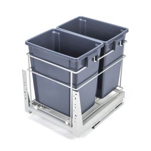 HIGOLD Concelo 34L Twin Slide Out Bottom Mounted Concealed Bin (for 40cm cupboard)