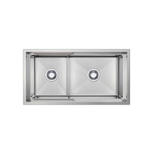 HIGOLD Piniz 82cm 1 & 1/2 Bowl Workstation Kitchen Sink - Stainless Steel