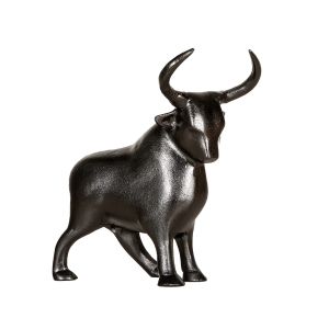 SSH COLLECTION Pamplona 20.5cm Tall Decorative Bull Statuette - Black
