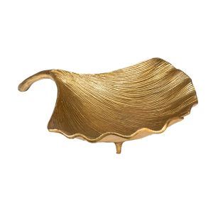 SSH COLLECTION Ginkgo 33cm Wide Decorative Leaf/Bowl - Antique Brass