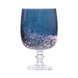 SSH COLLECTION Beker 20cm Tall Glass Goblet - Blue