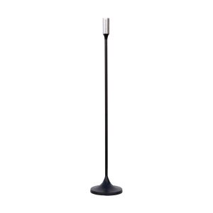 SSH COLLECTION Jupiter 80cm Tall Single Candle Holder - Matte Black with Silver Top