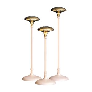 Set of 3 SSH COLLECTION Marilyn 23 26 and 30cm Single Tea Light Candle Holders - 2 Tone Gold