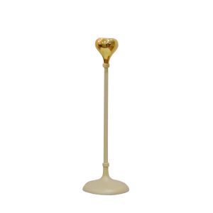 SSH COLLECTION Tear Drop 28cm Tall Single Candle Holder - 2 Tone Gold
