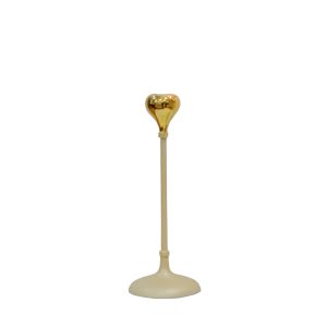 SSH COLLECTION Tear Drop 24cm Tall Single Candle Holder - 2 Tone Gold