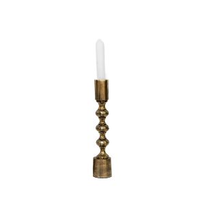 SSH COLLECTION Ripple 25cm Single Candle Stand - Brass