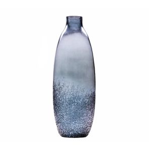 SSH COLLECTION Maja 47cm Tall Glass Bottle Vase - Blue