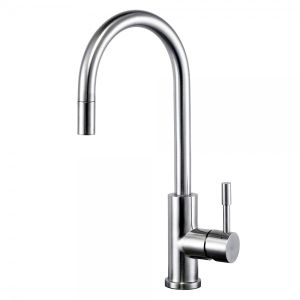 SWEDIA Klaas Stainless Steel Sink Mixer with Swivel Spout - Brushed