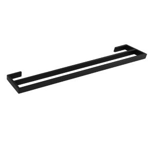 AGUZZO Montangna Stainless Steel Double Towel Rail 750mm - Matte Black