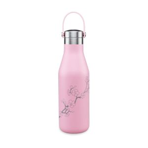 OHELO 500ml Drink Bottle with Etched Blossoms - Pink