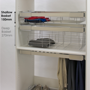 HEUGER Pull Out Shallow Wardrobe Basket