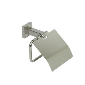 AGUZZO Quadro Wall Mounted Toilet Paper Roll Holder - Polished Stainless Steel