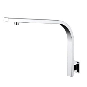 VALE Wall Mounted High Curved Goose Neck Shower Arm - Chrome