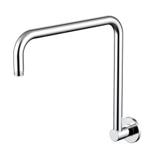 VALE Wall Mounted Round Goose Neck Shower Arm - Chrome