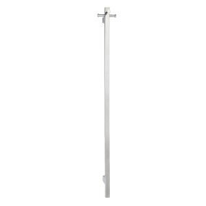 AGUZZO Ezy Fit Vertical Bottom Wired Heated Single Towel Rail - Brushed Nickel