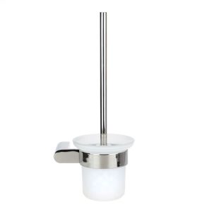 VALE Fluid Wall Mounted Toilet Brush Holder - Polished Stainless Steel