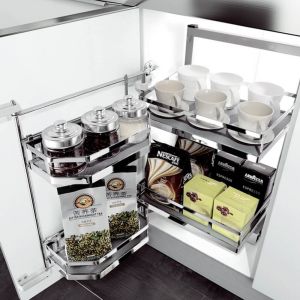 ELITE Provedore Open Out Undercounter Kitchen Storage (for 60cm cupboard)