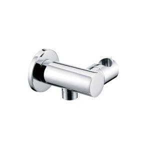 VALE Round Hand Shower Holder with Inlet - Chrome