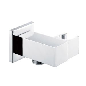 VALE Square Hand Shower Holder with Inlet - Chrome