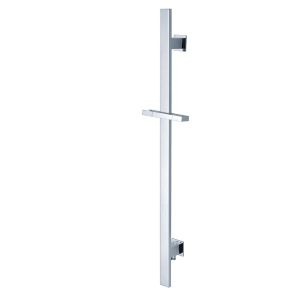 VALE Square Shower Rail with Integrated Inlet - Chrome