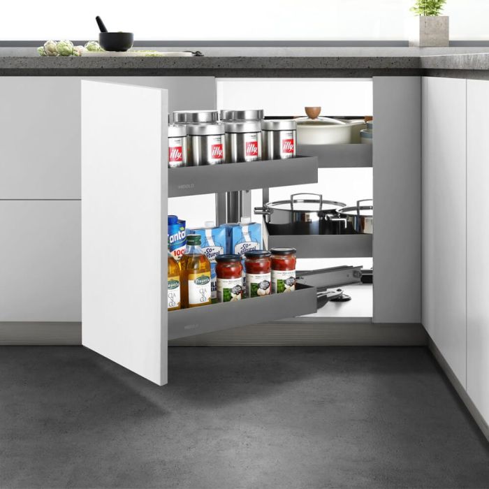 ELITE Galley Magic Corner II Pull-Out Kitchen Corner Storage  Pull out  kitchen storage, Kitchen corner storage, Kitchen corner